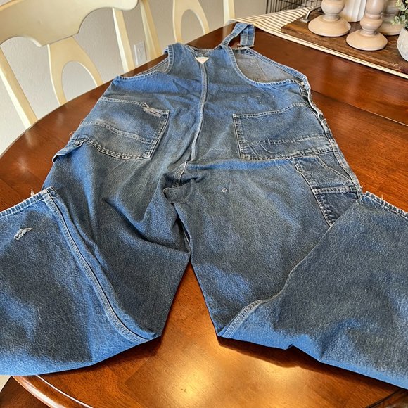 VTG Oshkosh BGosh Overalls Men's 42x30 Bibs Sanforized Union Made Vestbak USA - Picture 8 of 11